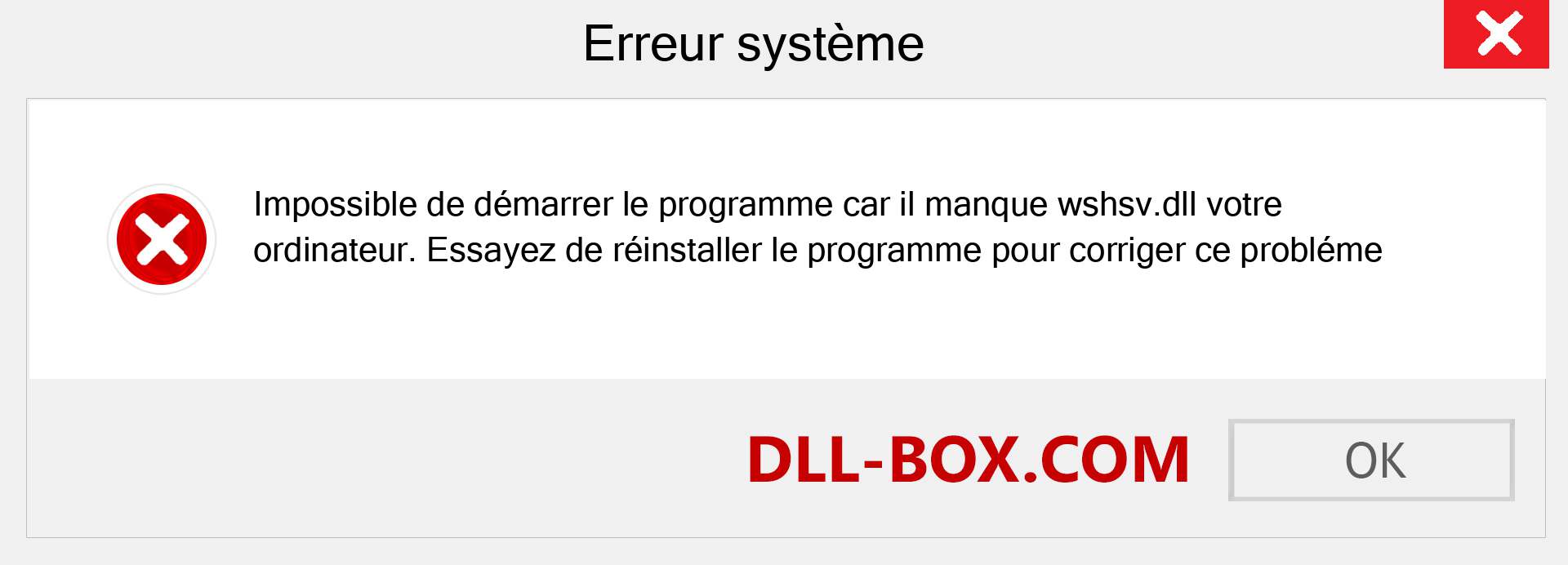 Le fichier wshsv.dll est manquant ?. Télécharger pour Windows 7, 8, 10 - Correction de l'erreur manquante wshsv dll sur Windows, photos, images